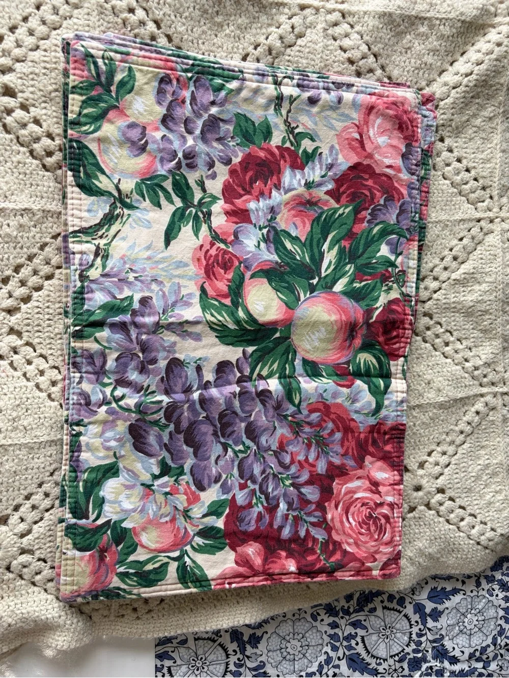 Set of 5 vintage Waverly fabric placemats quiet luxury cottagecore